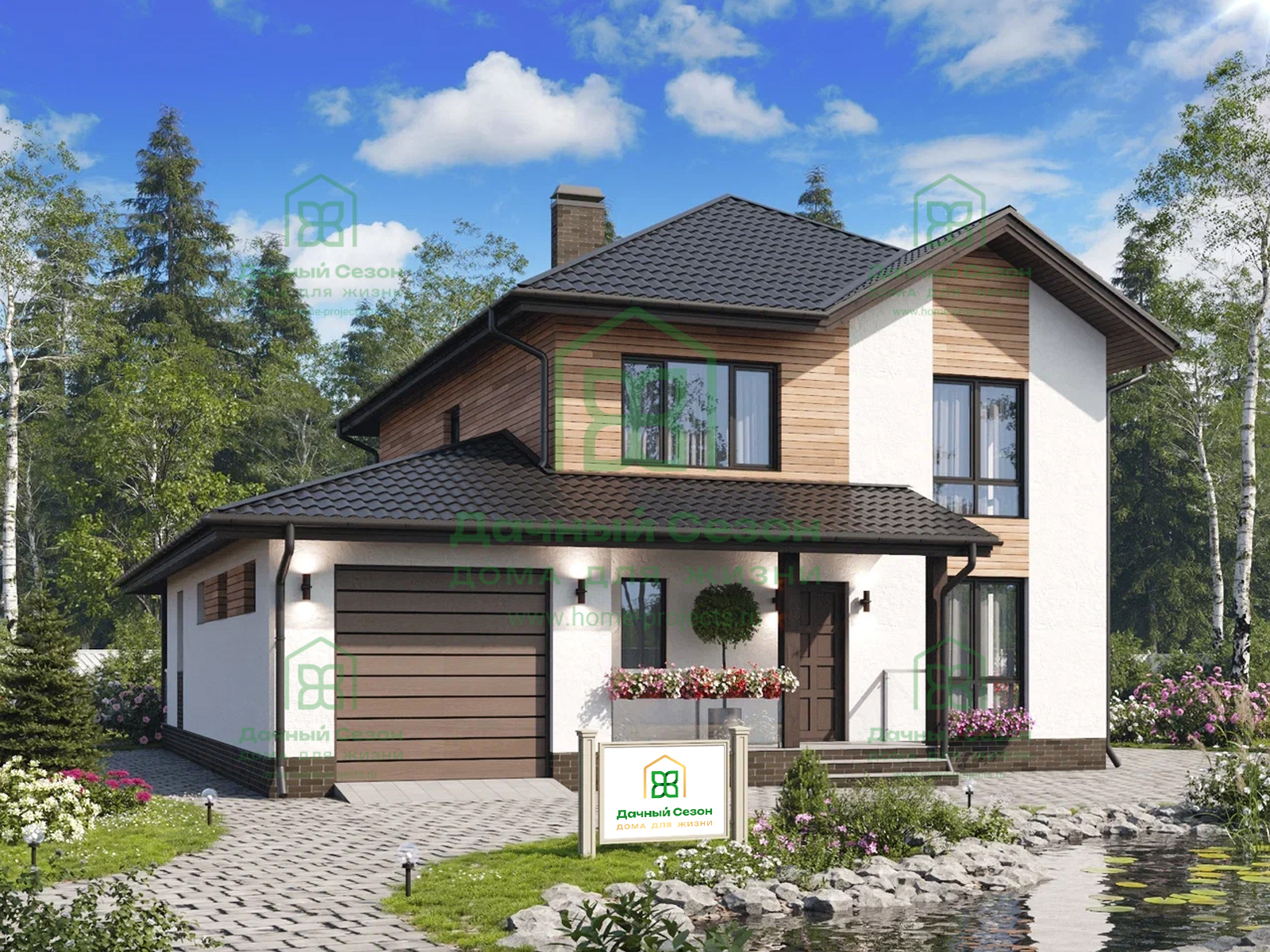 Дом из SIP-панелей Дакка 215 м2 от 35 900 руб/м2 - фото, цена, размеры -  Дачный Сезон в Москве